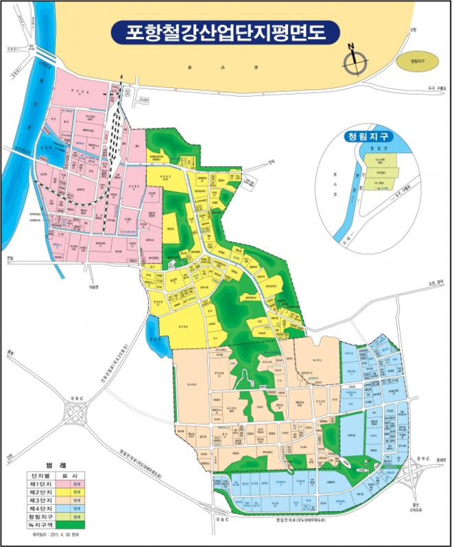 포항철강산업단지 평면도 이미지