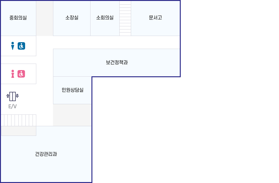 본관 북구보건소 1층 안내도 이미지