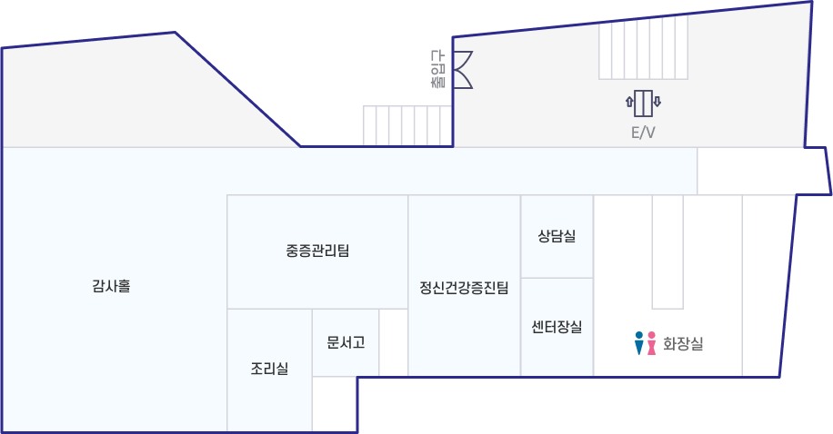 정신건강복지센터 북구보건소 1층 안내도 이미지